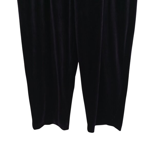 Zara Pants Velvet Wide-Leg Trousers With Side & Back Pockets Size S Purple women - Picture 7 of 13